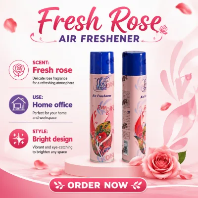 Long Lasting Scent Aerosol Air Freshener Spray, Water Based Formula Fine Mist No Stain for Indoor Use