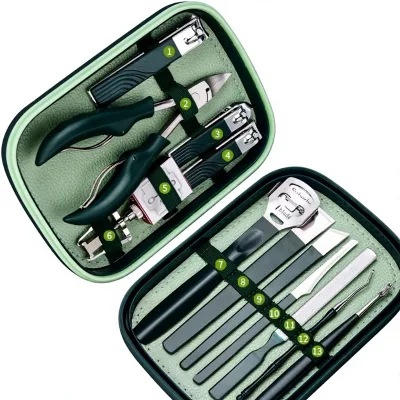 Wholesale Cross-border Beauty Nail-care Set Full Manicure/pedicure Kit Cuticle Nippers Stainless-steel Tools Portable Flat-mouth