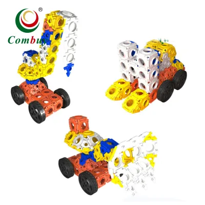 Vehicle Set Magic Buckle Engineering Atomic Building Block