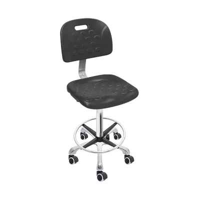 ESD Anti-Static Lab Chair with PU Foam Backrest Dust-Free Workshop Rotate Lift Safety Product for Laboratory Use