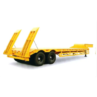 12 Wheels Heavy Duty Steel Low Bed Semi Trailer 3axles 50t 40hq Container Truck Trailers