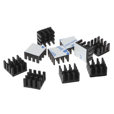 Aluminium Heatsink Cooler 9 X9X5mm Aluminum Self Adhesive Heat Sink for IC Chips Cooling Small Silver Heatsink Cooling Fin