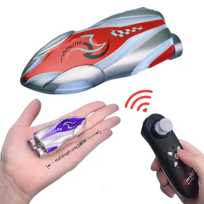 2.4G Compact RC Speedboat Tiny Otter Boat Remote Control With Vibrant Lights Waterproof Portable for Anywhere Play
