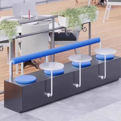 Ins Style Modern Minimalist Commercial Dining Booth Seating Table Set Stainless Steel Frame for Cafes Milk Tea Shops Dessert