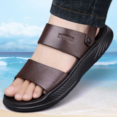 slip on Fashion Trend Hard-Wearing Soft a Pair Waterproof Mature Classical Wholesale High Cost-effectiveness Open Toe Cushioning