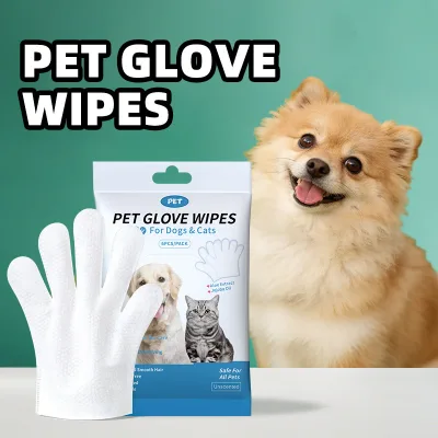 Popular Pet Unwashed Gloves for Cats Dogs Pet Cleaning Wipes Gloves That Can Lick Pet Supplies