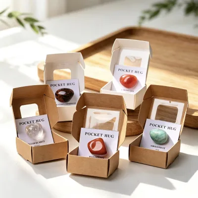 Wholesale Natural Tumbled Crystal Stones Color Mineral Specimen Box Kids Science Teaching Gift Home Decor Ornament