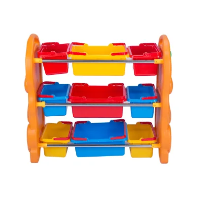 Sturdy Durable Plastic Toy Storage Shelf for Home Use - Ideal for Kids