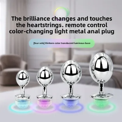Led Butt Plug Metal Anal Plug With Light Sex Games For Couples Luminous Anal Cork Prostate Massage Buttplug Tail Erotic Toys
