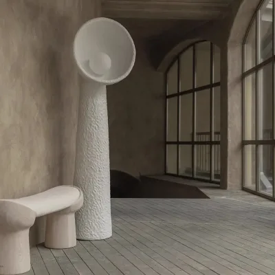 Japanese Wabi-sabi Wind Unique Floor Lamp Bedroom Living Room Atmosphere Floor Lamp