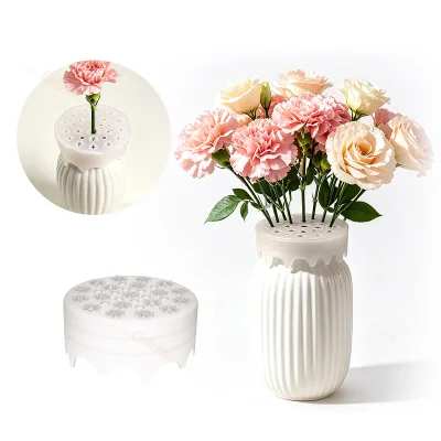New Produce Idea 2026 Flower Arranging Tool for Beginners Easy DIY Bouquet Holder Silicone Grid No Foam No Tape
