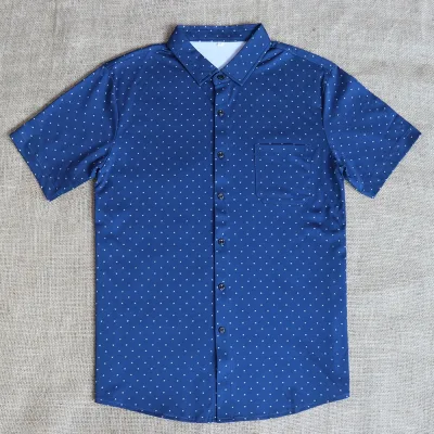Factory Price Wholesale Mens Business Casual Shirt with Custom Printing Breathable Short Sleeve Button Fit Office Work Shirt