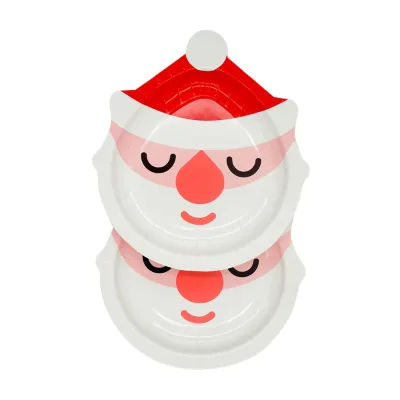 Santa Plates Customized for Christmas Virgin Wood Pulp 30cmx30cm From Guangdong