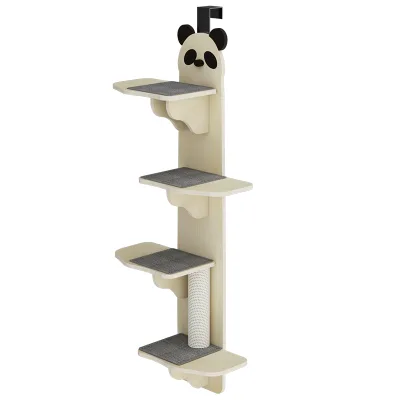 Cat Scratcher Climbing Frame Cat Wall Mounted Cat Climbing Ladder Wood Stairs
