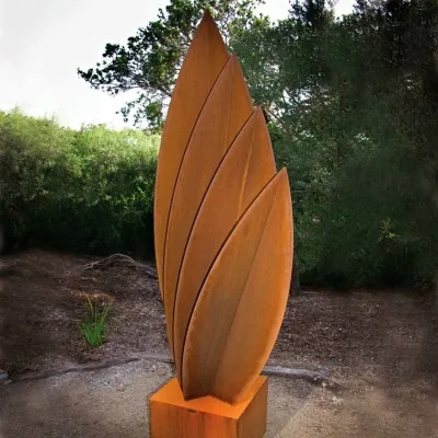 New Design Modern Outdoor Abstract Corten Steel Rusty Metal Sculpture Garden Art Statue