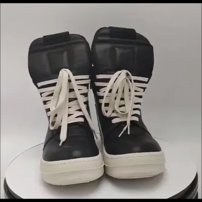 Luxury High Top Casual Flats Designer Platform Lace-Up Closure Chunky Shoes Rubber Outsole