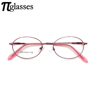 Wholesale Top Light Model 5092 Unisex Retro Oval Full-Rim Foldable Lightweight Eyeglasses Frames for Men's Daily Wear