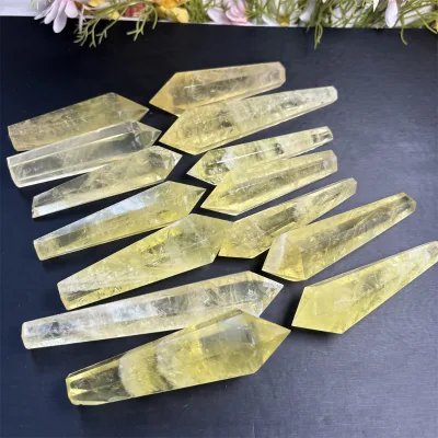 Wholesale Price Crystal Quartz Semi-precious Stone Citrine Power Wand Crystal Tower