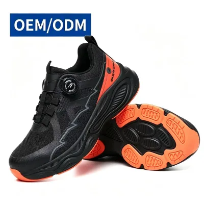 OEM LOGO Men Work Safety Shoes Women Anti-smash Puncture Steel Toe Work Boots Lightweight Protection Work Sneakers Large Size