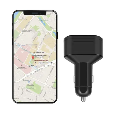 Cigarette Car Charger Vehicle GPS Tracker with Dual USB Fast Charger Mini 2G GPS With Free Platform
