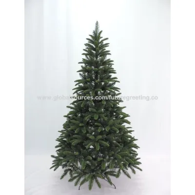 210CM artificial Christmas oem / odm tree with needle tips and Christmas decorations