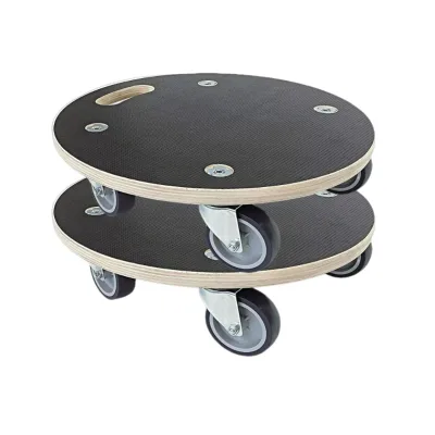 Multifunctional Movers Carrier Rectangle Furniture Wood Platform Dolly With 4 Wheels