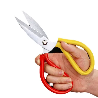 1Piece Rust Proof Fish Head Industrial Scissors Heavy Duty Leather Wire Iron Sheet Cutting Scissors Household Industrial Tools