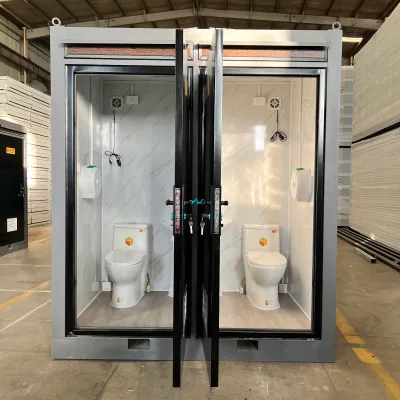 Modular Container House Portable Toilet Quick Assembly Prefab WC Waterproof Mobile Restroom for Construction Site Labor Camp