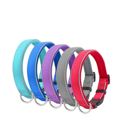 Nylon Night Reflective Adjustable Dog Collar Explosion-Proof for Medium/Large Dogs (Golden Retriever Malinois German Shepherd)
