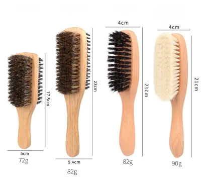 BLISSLIFE Soft Boar Bristle Hairbrush Hairdressing Non-slip Bamboo Handle Beard Styling Brush Durable Design Shaving Brush