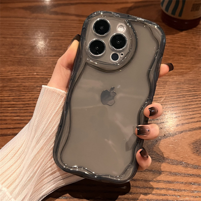 Transparent Wave Pattern Mobile Phone Case Cover