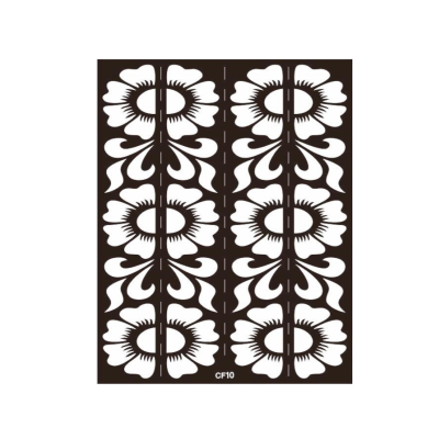Large Hollow Flower Henna Tattoo Stencil Sexy Indian Style Temporary Body or Face Tattoo Custom Printed Design