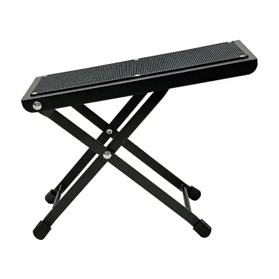 High Quality Guitar Foot Rest Strong Metal Height Adjustable Guitar Foot Rest Black Guitar Foot Stool