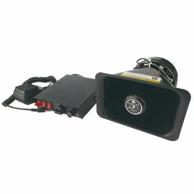 100 Watt 6 Mode Emergency Vehicle Warning Siren-Speaker PA System Set W/ Handheld Microphone