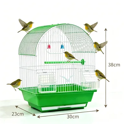 Home Use Hanging Ornamental Bird Cage for Budgerigars Small Birds-Durable Simple Design Eco-Friendly Metal Breeding Cage
