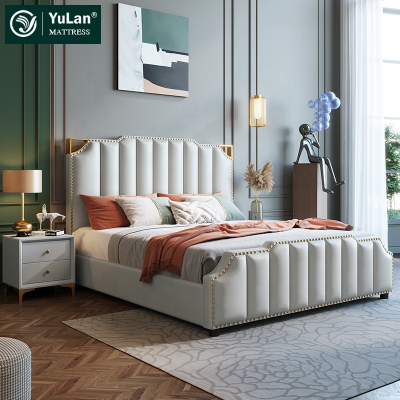 High Quality Bedroom Furniture Bed Luxury Leather Bed Latest Modern Bed