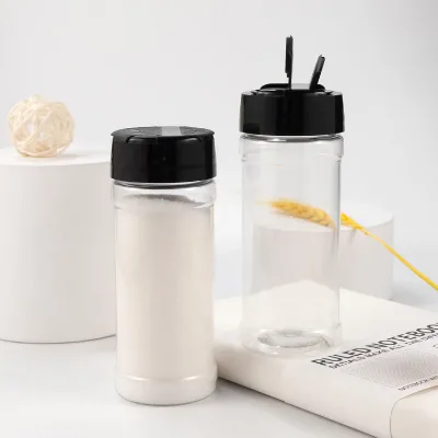 Wholesale 100ml PET Seasoning Bottle Dual Flip Cap Spice Shaker Jar Transparent Kitchen Storage Container for Pepper Salt