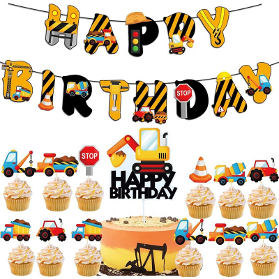 Kids Construction Birthday Party Decor Construction Party Plate Vehicle Supplies Construction Vehicle Birthday Party Decoration