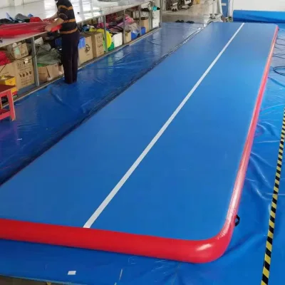 High Quality Double Wall Fabric 20ft 30ft 40ft 6m 12m Gymnastics air Track Inflatable Gym Mat Air Tumbling Track for Export