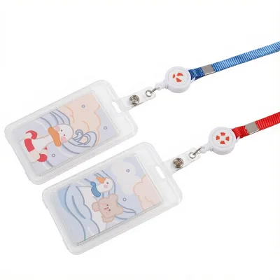 One-stop Sourcing Comfortable to Wear Lanyard Lightweight Plastic Office Employee Name Tag Holder Retractable for Conference