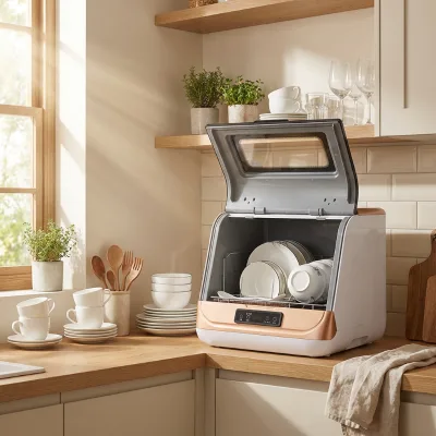 Ortable Automatic Countertop Dishwasher Multipurpose Use for Household for Hotels with Plastic Housing NHD01004