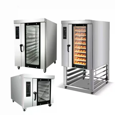 Stainless 5-tray-Profetional Lp Gas Burner Electric Heater 5 Tray Steam Commercial Convection Oven for Bakery Tart Microcomputer