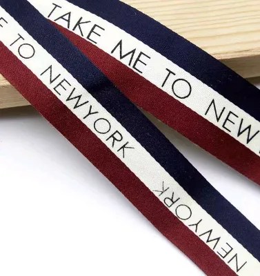 100% Polyester Printed Garment Printed High Tenacity 1inch Printed Stripe Ribbon