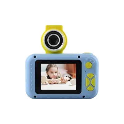 Folding Lens Mini HD Multi-functions Children Camera Kids Digital Photo Video Camera Toy for Toddler with 5 Puzzle Games