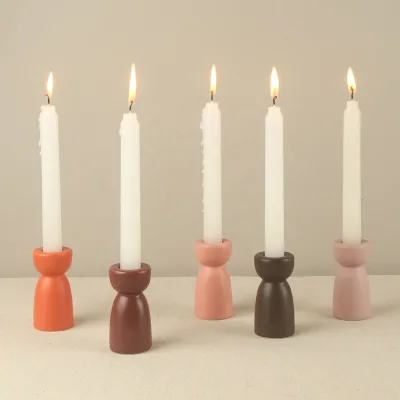 Ins European Style Modern Simple Ceramic Candle Holder Decoration Candlelight Dinner Birthday Ceramic Candle Stand