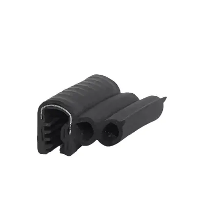 Custom Cut EPDM U-Shaped Car Door Soundproofing Sealing Strips Top Side Bubble Industrial Rubber Protection