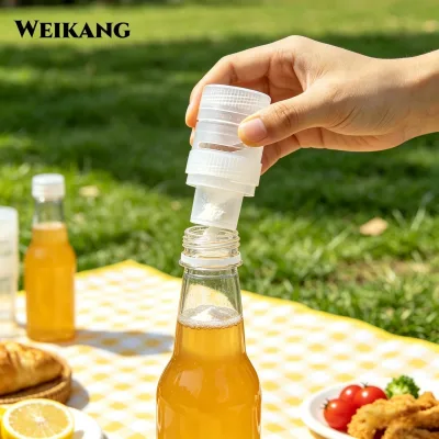 Wholesale Plastic Powder Shaker Cap for Water Bottle Airtight Sealing Powder Dispensing Cap for Functional Beverage Packaging