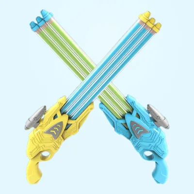 Summer Outdoor Game Toy air Pressure Pump Water Toy Gun Plastic Pull-out Water Gun Toy for Kids