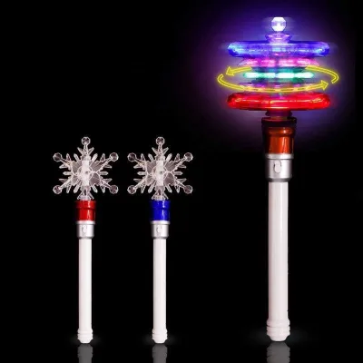 Led Light Stick Flashing LED Rotary Glow Sticks LED Snowflake Stick