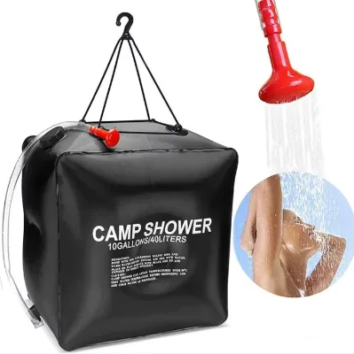 10 Gallons/40L Solar Shower Bag Solar Heating Camping Shower Bag for Outdoor Hiking Climbing